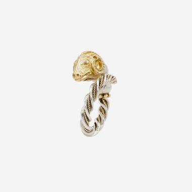 Zolotas  ring in yellow gold and silver
