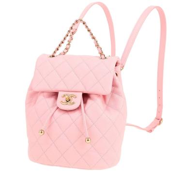 Zaino Chanel  Sac à dos in pelle martellata rosa