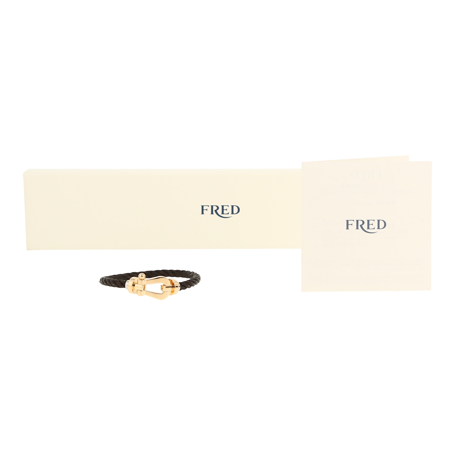 Bracelet Fred Force 10 grand modèle en or jaune et acier - Detail D2