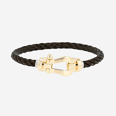 Bracelet Fred Force 10 grand modèle en or jaune et acier