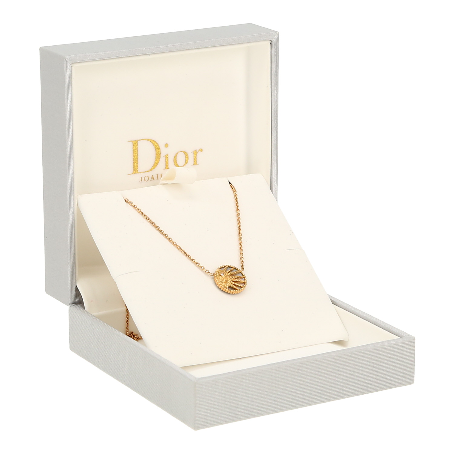 Collier Dior Rose Céleste en or jaune, nacre, onyx et diamants - Detail D2