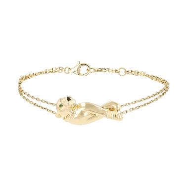 Bracciale Cartier Panthère in oro giallo, Tsavorite e onice