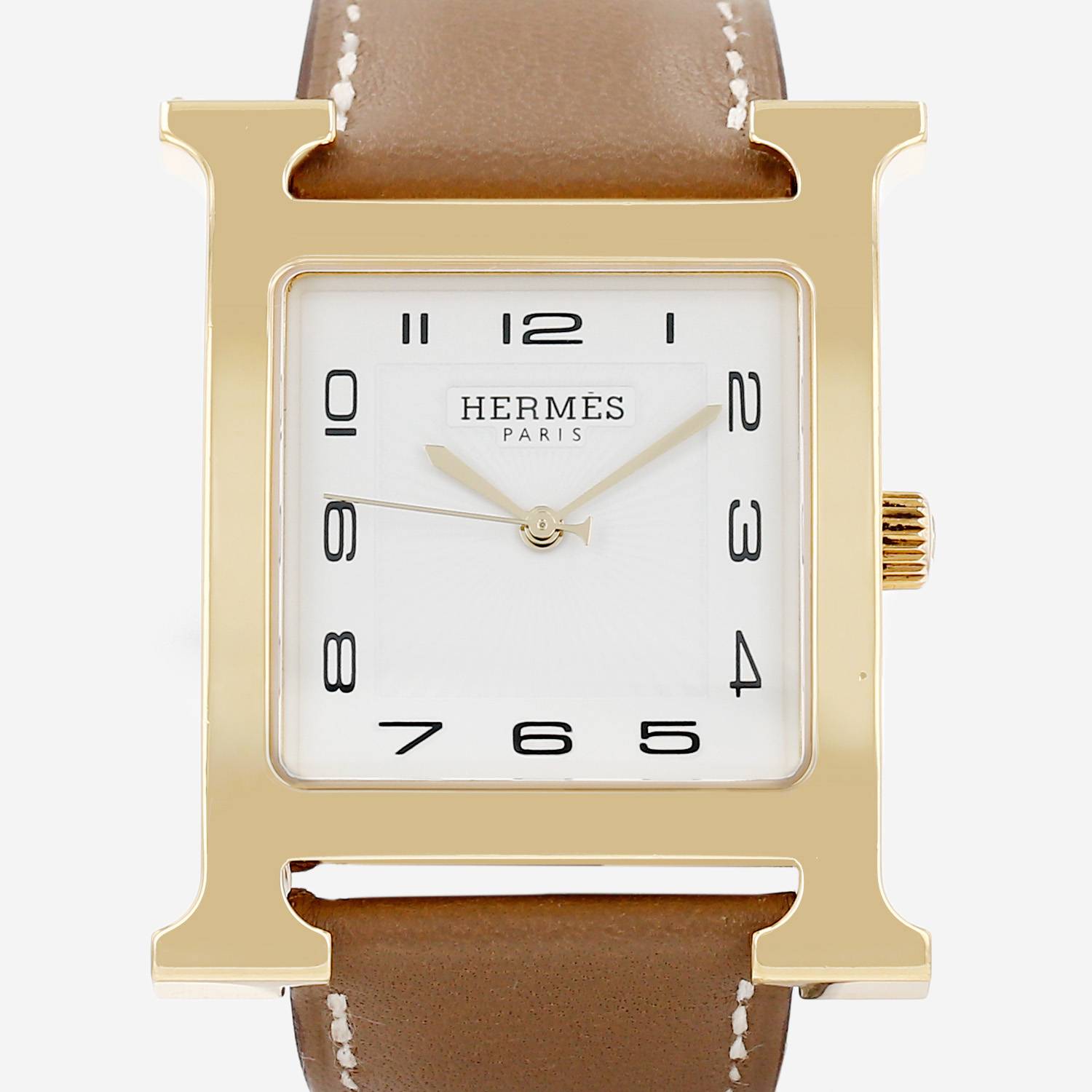 Hermès Heure H  in gold plated and stainless steel Circa 2017