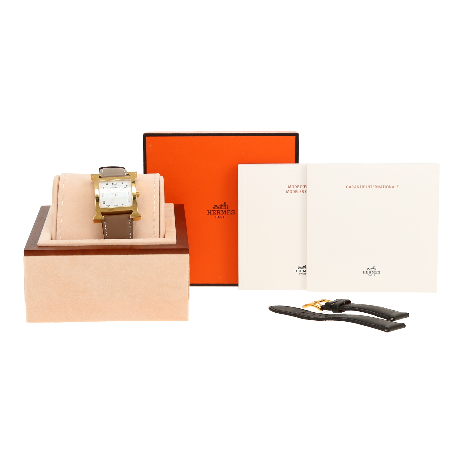 Orologio Hermès Heure H in oro placcato e acciaio Circa 2017