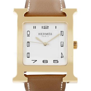 Reloj Hermès Heure H de oro chapado y acero Circa 2017
