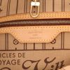 Louis Vuitton  Neverfull small model  shopping bag  in brown monogram canvas  and natural leather - Detail D2 thumbnail