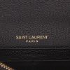 Sac bandoulière Saint Laurent  Cassandre Envelope Chain Wallet en cuir grainé matelassé noir - Detail D2 thumbnail