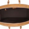 Dior  Détective handbag  in beige canvas  and brown leather - Detail D3 thumbnail