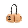 Sac à main Chanel  Cambon Reporter en cuir matelassé beige et noir - 360 thumbnail