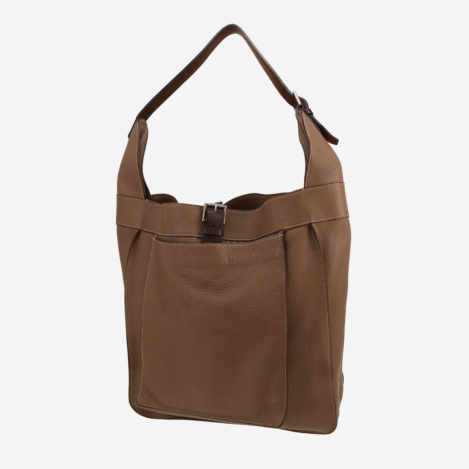 Hermès  Marwari shoulder bag  in etoupe togo leather