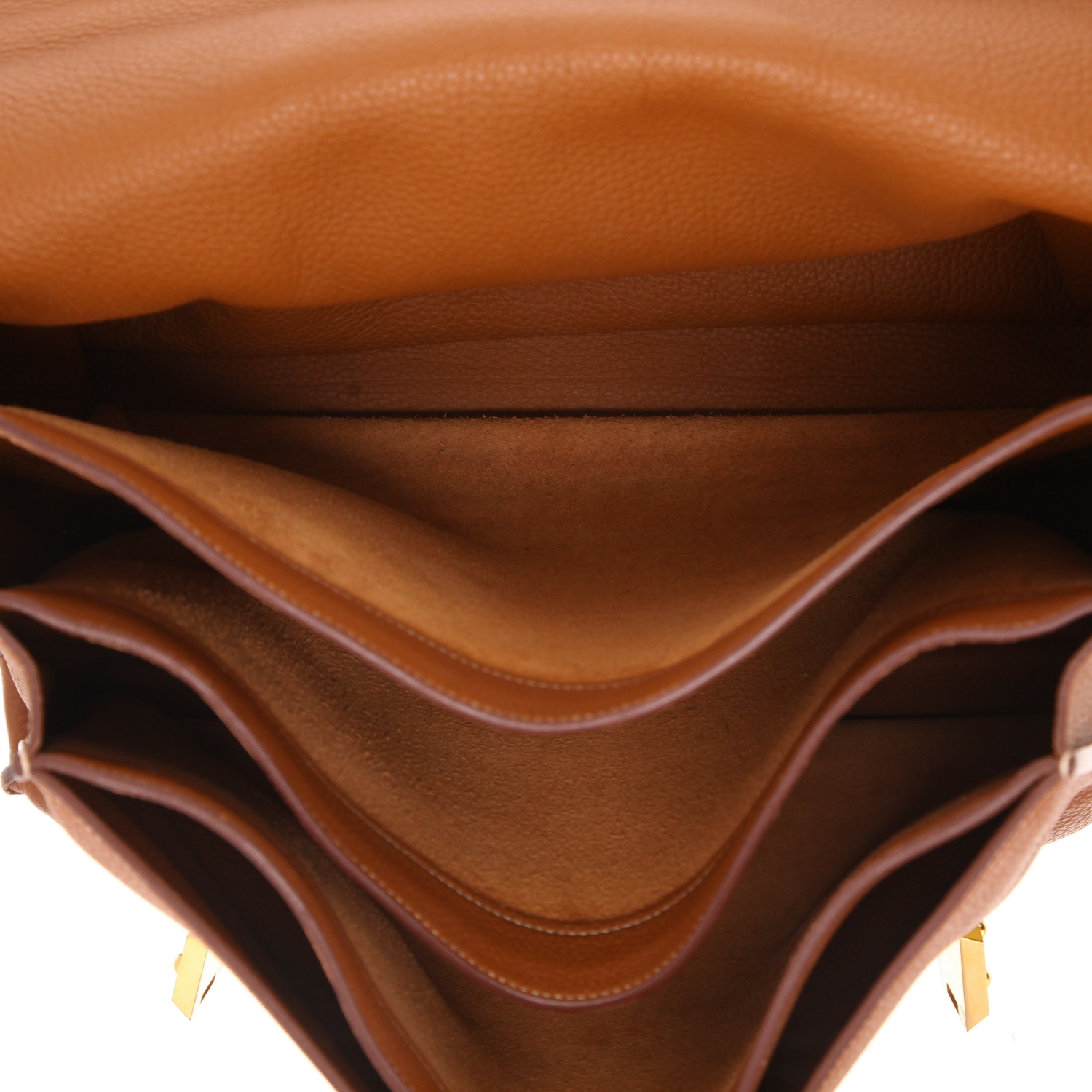 Borsa portadocumenti Hermès  Sac à dépêches in pelle togo gold - Detail D3