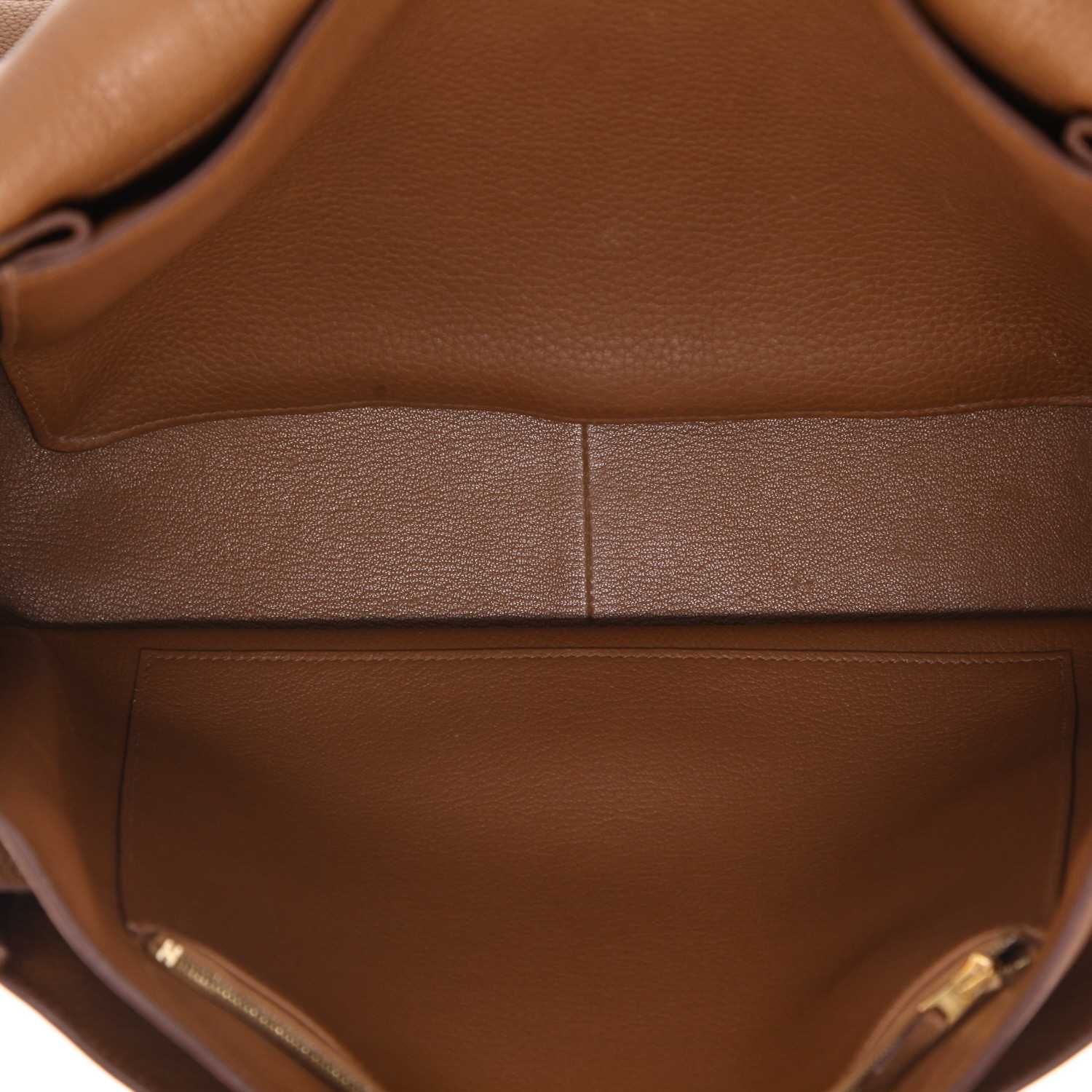 Bolso bandolera Hermès  Steve en cuero togo color oro - Detail D3