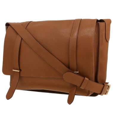 Hermès  Steve shoulder bag  in gold togo leather