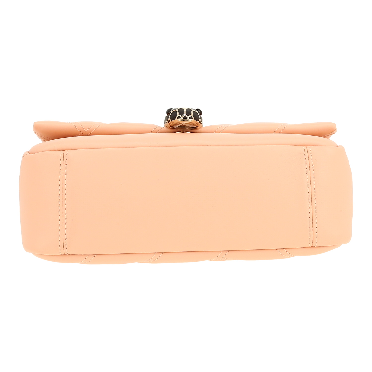 Sac bandoulière Bulgari  Serpenti en cuir matelassé rose - Detail D1