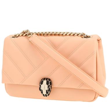 Bulgari  Serpenti shoulder bag  in pink quilted leather