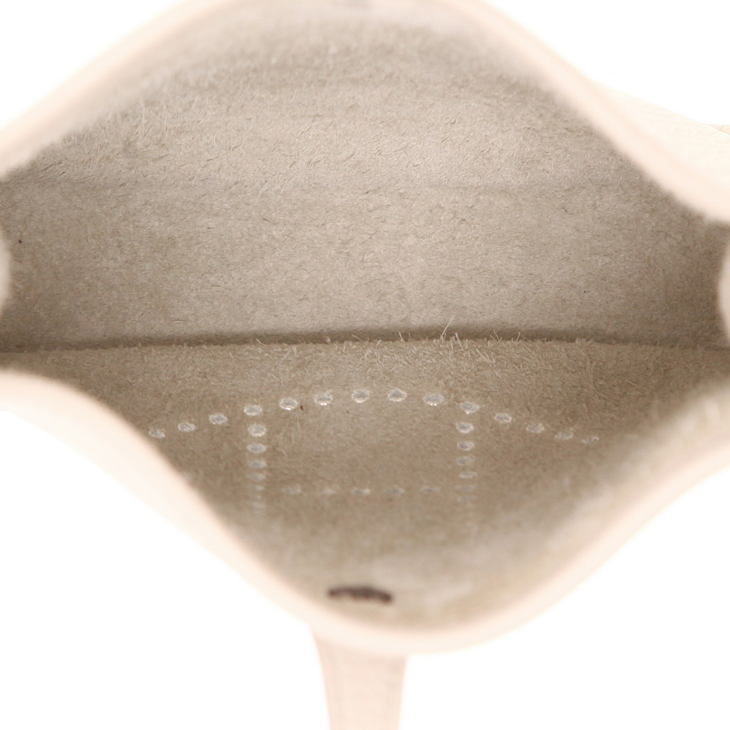 Hermès  Mini Evelyne shoulder bag  in Gris-Béton leather taurillon clémence - Detail D3