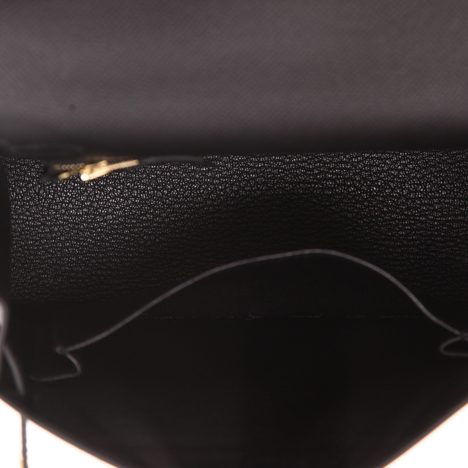 Hermès  Kelly 25 cm handbag  in black epsom leather - Detail D3