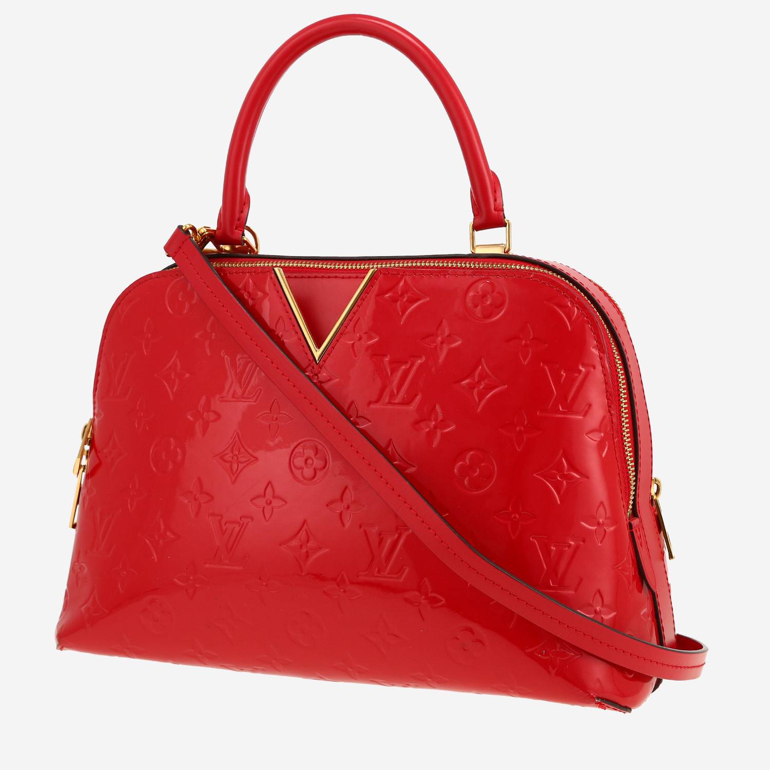 Bolso de mano Louis Vuitton  Melrose Avenue en charol Monogram rojo