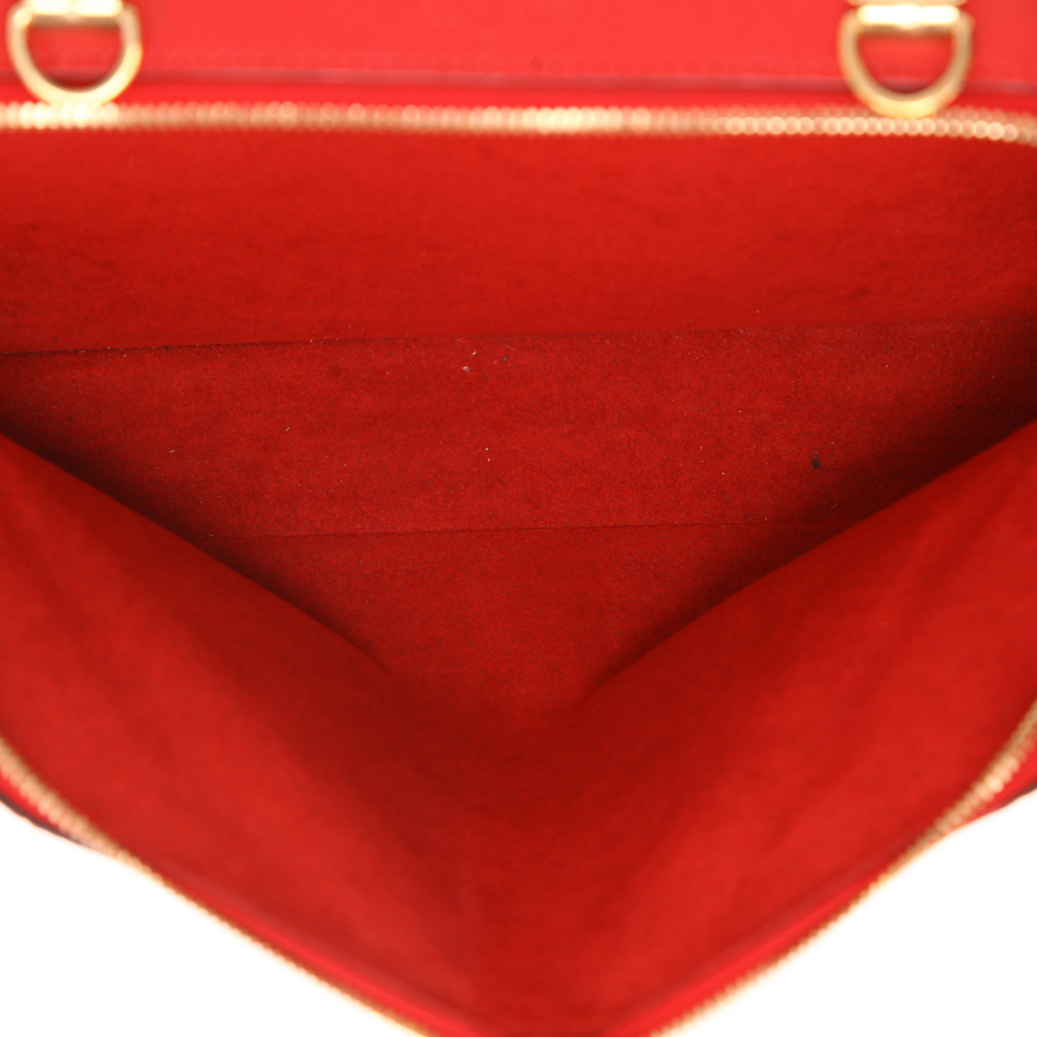 Sac à main Louis Vuitton  Melrose Avenue en cuir verni monogram rouge - Detail D4