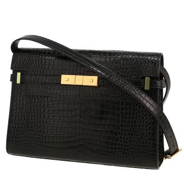 Saint Laurent  Manhattan handbag  in black leather