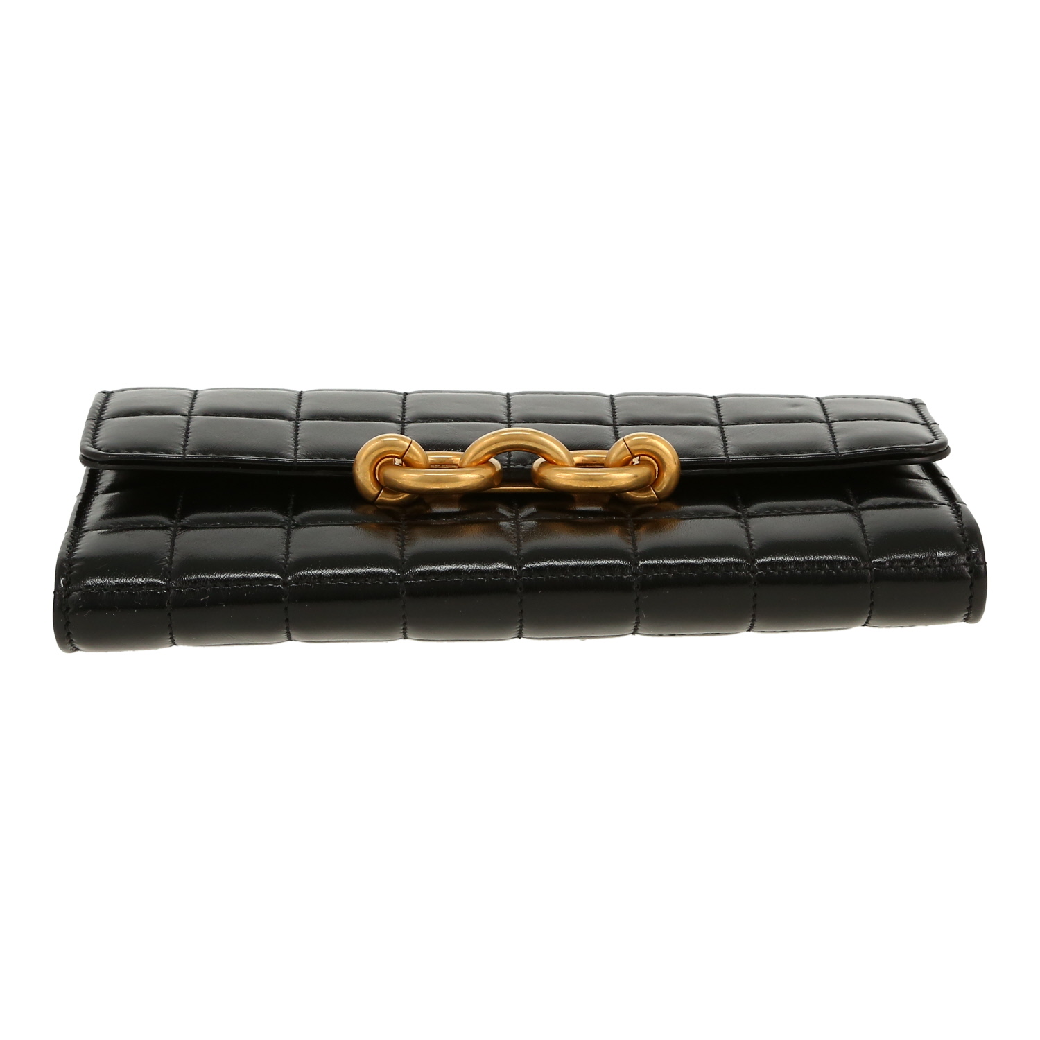 Saint Laurent Le Maillon handbag in black quilted leather - Detail D1