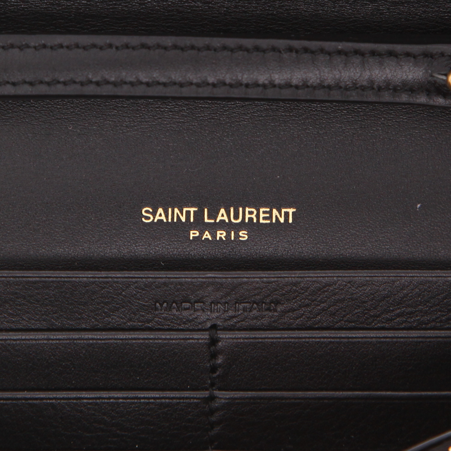 Sac à main Saint Laurent Le Maillon en cuir matelassé noir - Detail D2