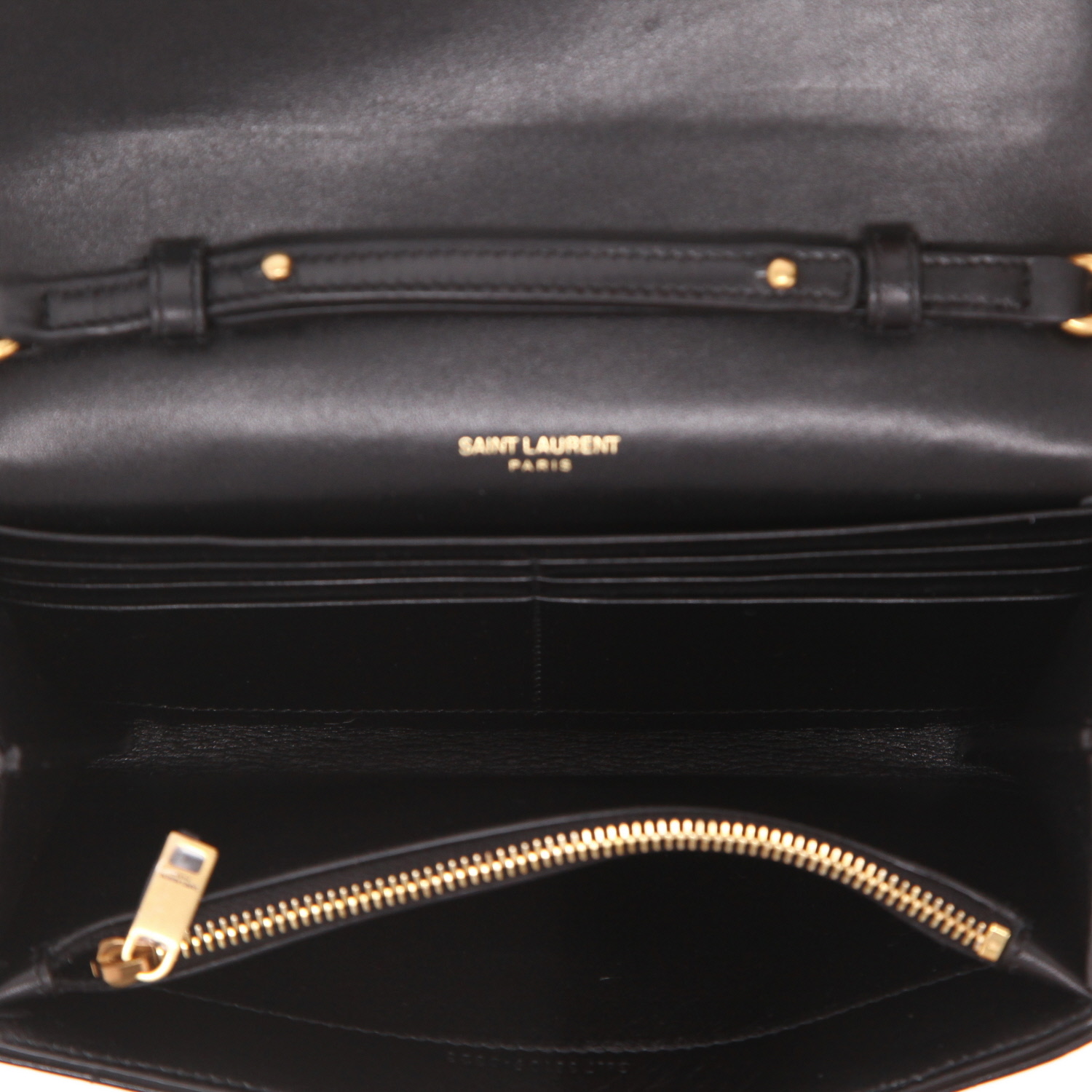 Sac à main Saint Laurent Le Maillon en cuir matelassé noir - Detail D3