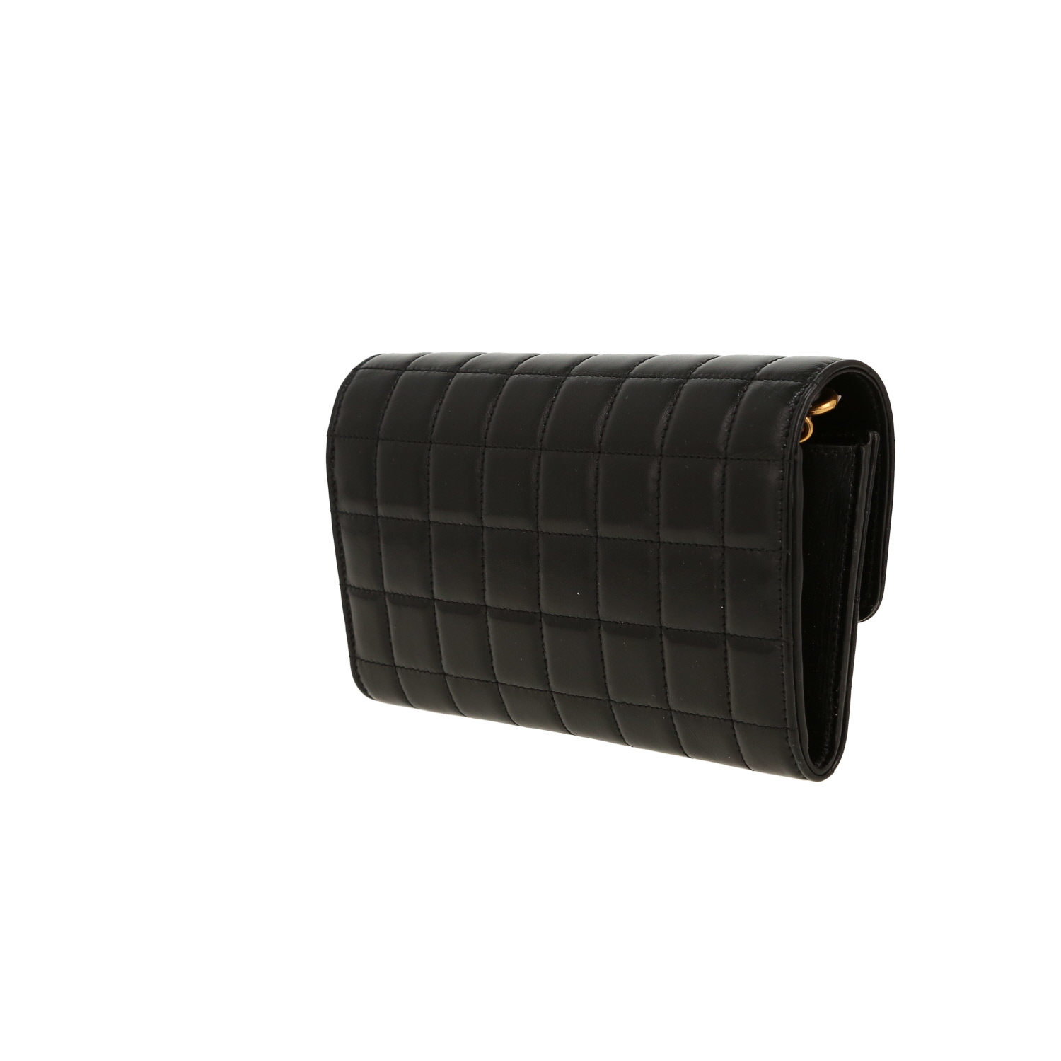 Sac à main Saint Laurent Le Maillon en cuir matelassé noir - Detail D6