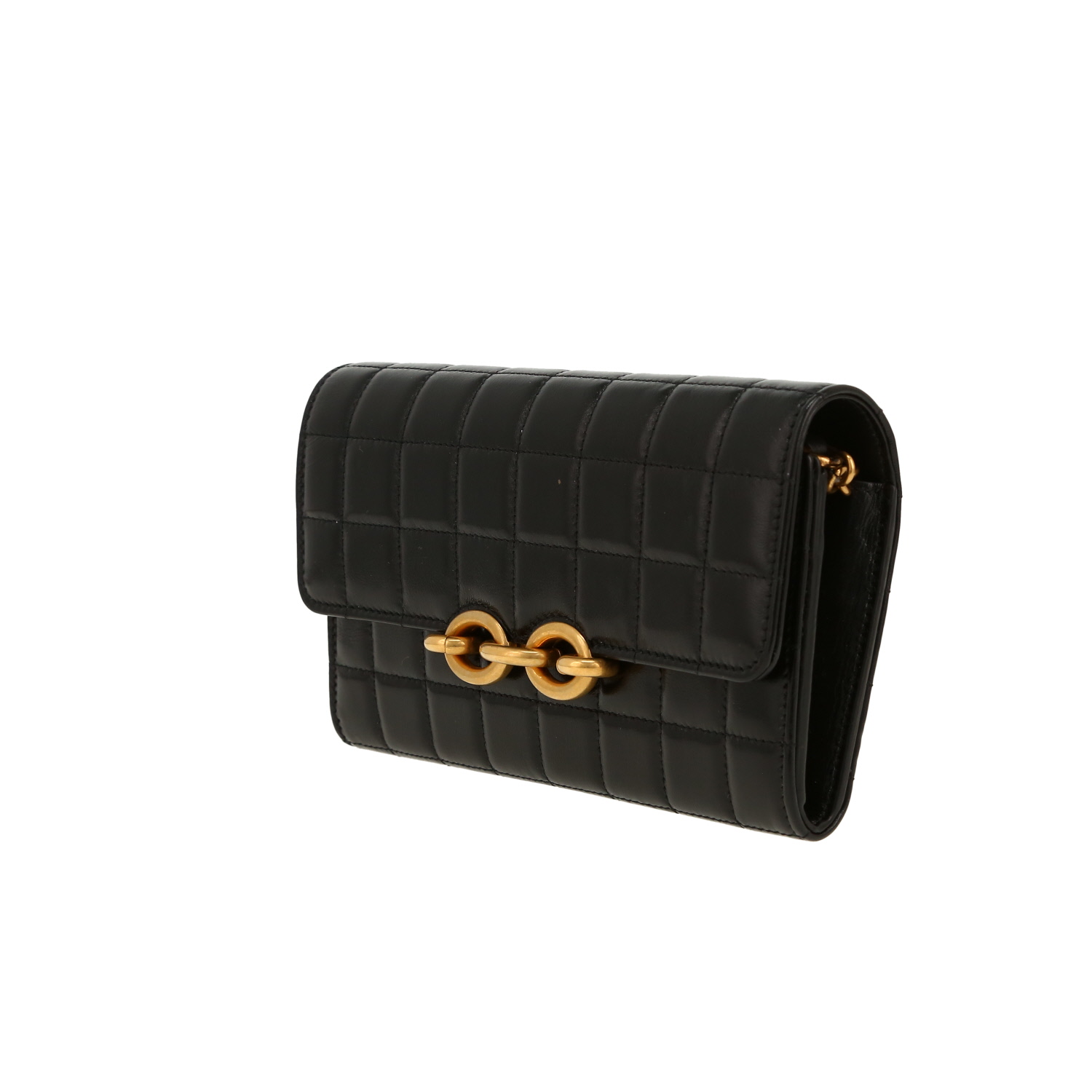 Saint Laurent Le Maillon handbag in black quilted leather - Detail D9