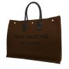 Saint Laurent  Rive Gauche shopping bag  in khaki canvas  and black leather - 00pp thumbnail