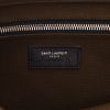 Saint Laurent  Rive Gauche shopping bag  in khaki canvas  and black leather - Detail D2 thumbnail