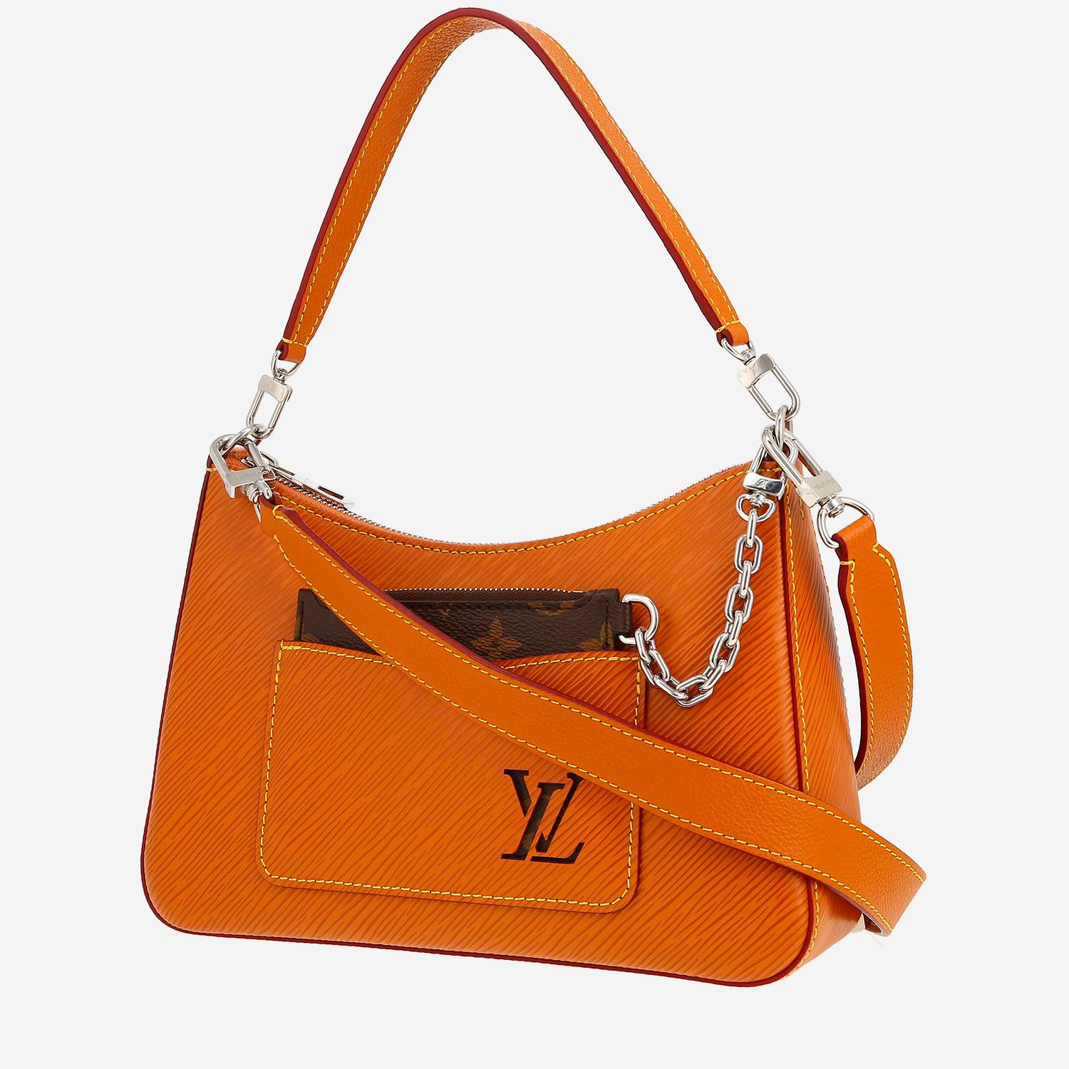 Bolso para llevar al hombro o en la mano Louis Vuitton  Marelle en cuero Epi color oro y cuero