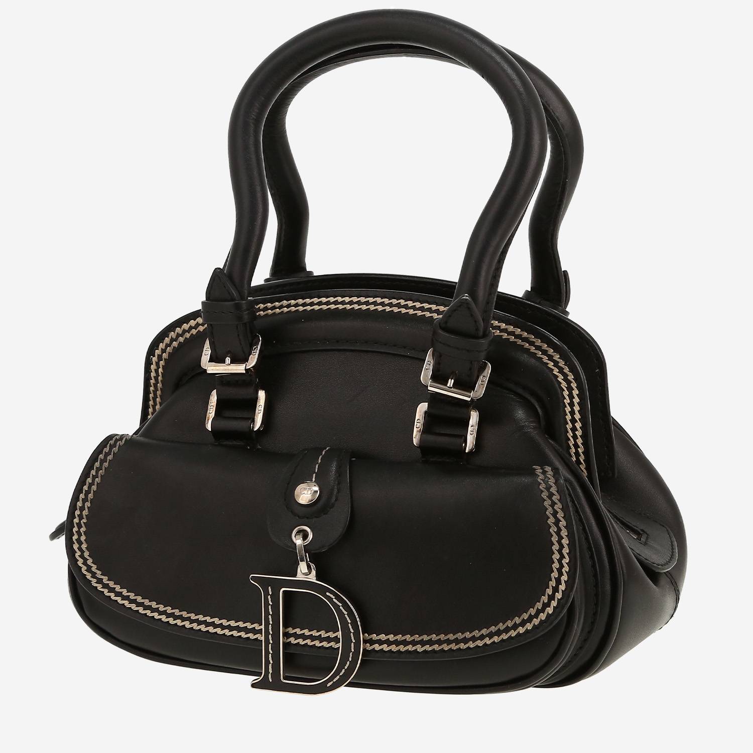 Bolso de mano Dior  Détective modelo pequeño  en cuero negro