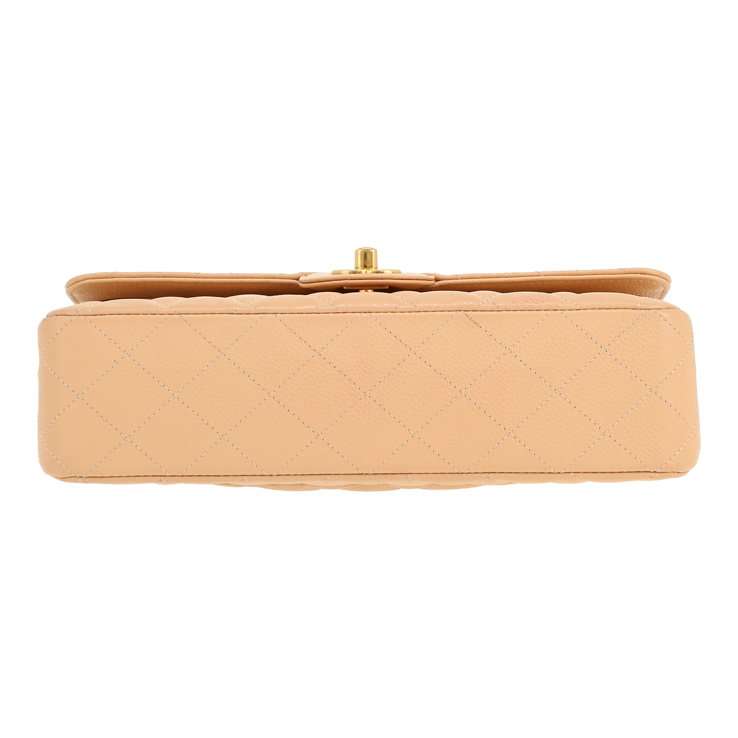 Borsa Chanel  Timeless Classic in pelle martellata e trapuntata beige - Detail D1