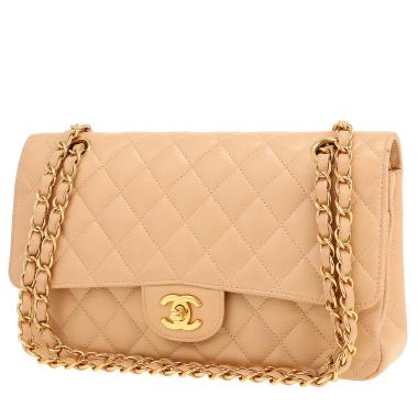 Bolso de mano Chanel  Timeless Classic en cuero granulado acolchado beige