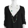 Van Cleef 
Arpels Magic Alhambra long necklace in yellow gold and malachite - Detail D1 thumbnail