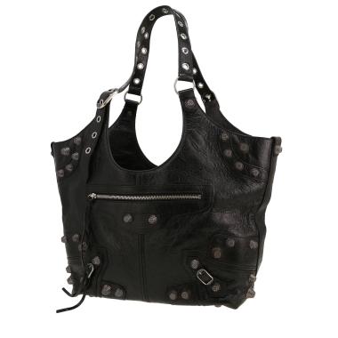 Balenciaga  Cagole Carry All shopping bag  in black leather