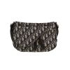 Dior  Saddle Messenger shoulder bag  in blue and grey monogram canvas Oblique  and black leather - 360 thumbnail