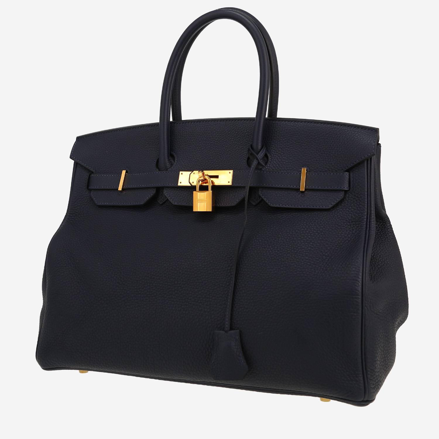 Hermès  Birkin 35 cm handbag  in navy blue togo leather