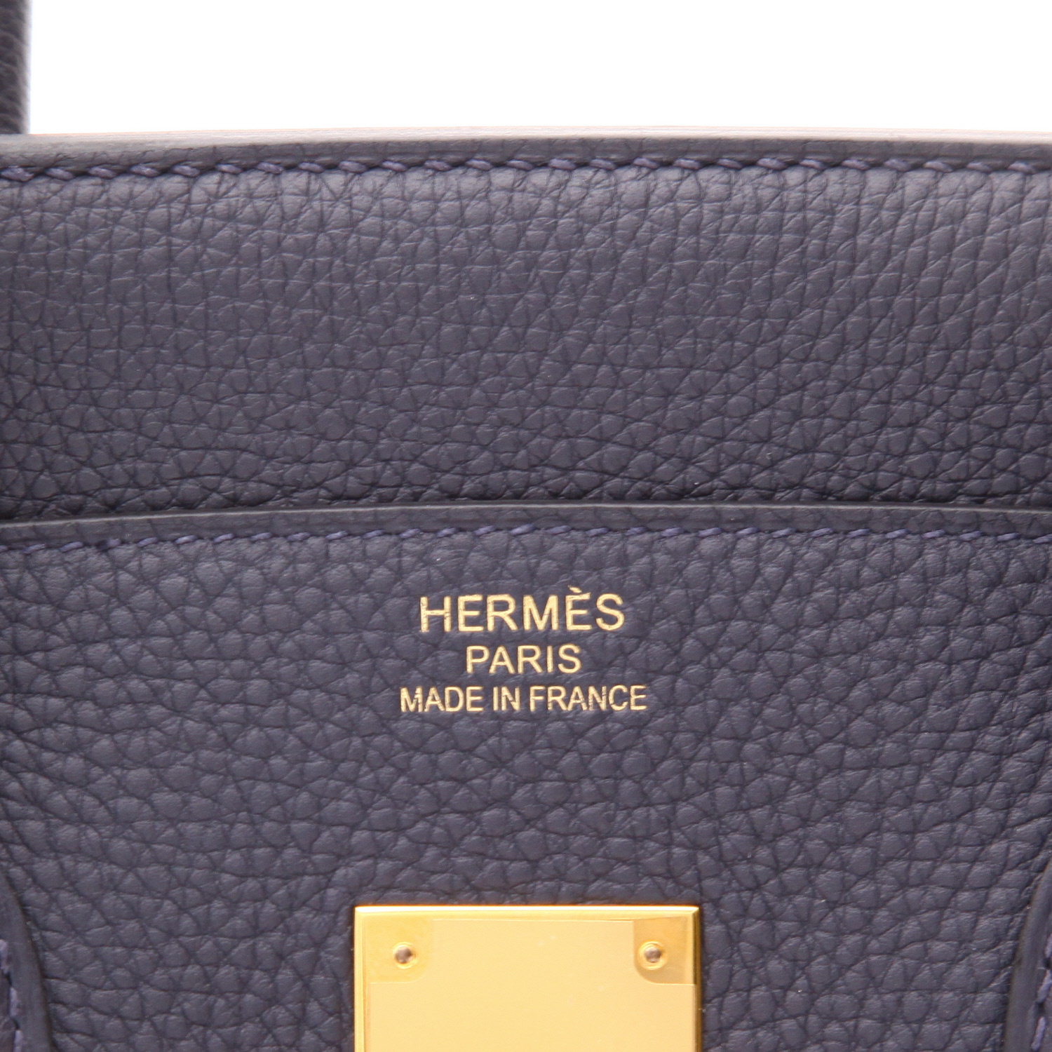 Borsa Hermès  Birkin 35 cm in pelle togo blu marino - Detail D2