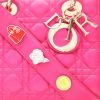 Borsa Dior  Lady Dior in pelle cannage rosa - Detail D4 thumbnail
