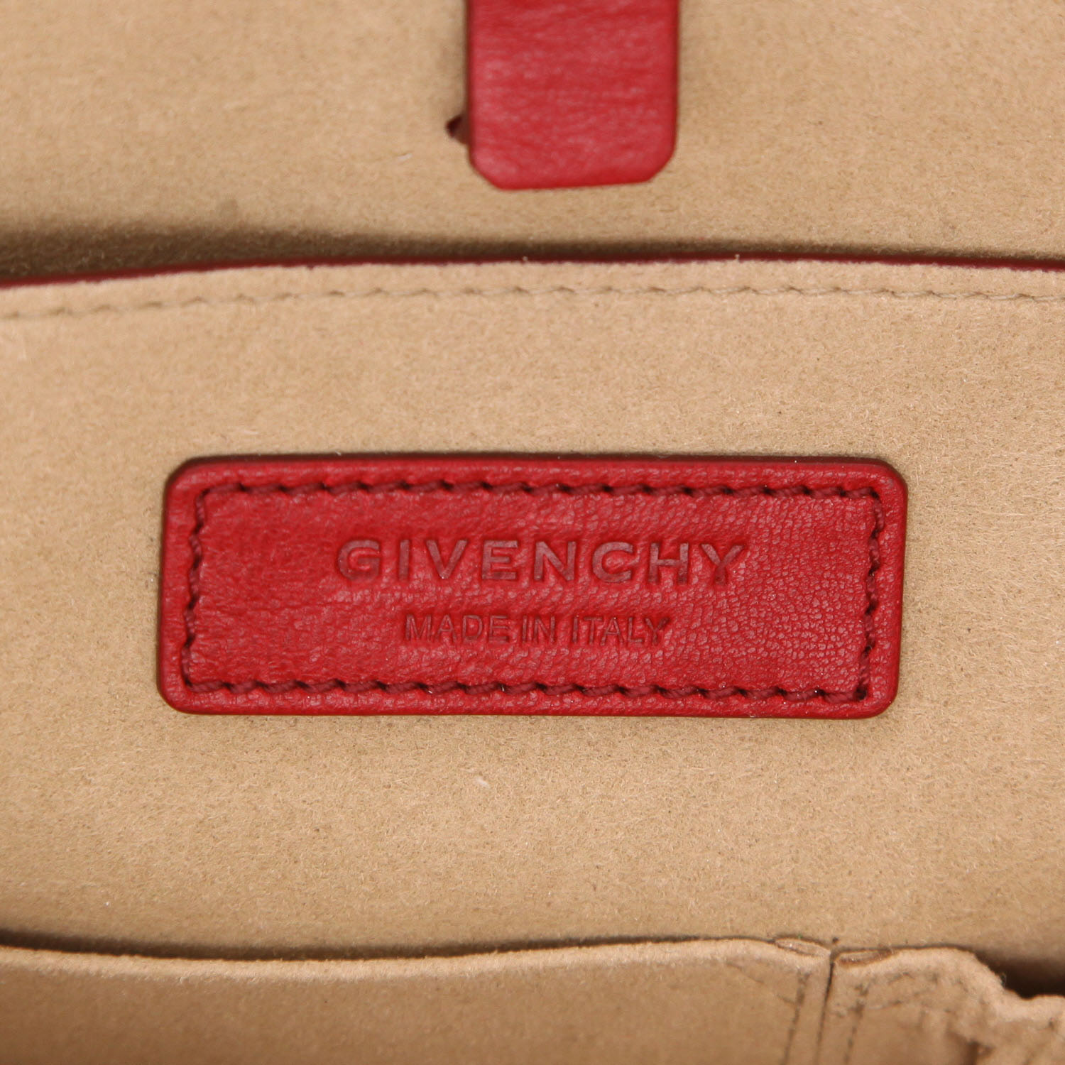 Bolso de mano Givenchy  Shark en cuero rojo - Detail D2