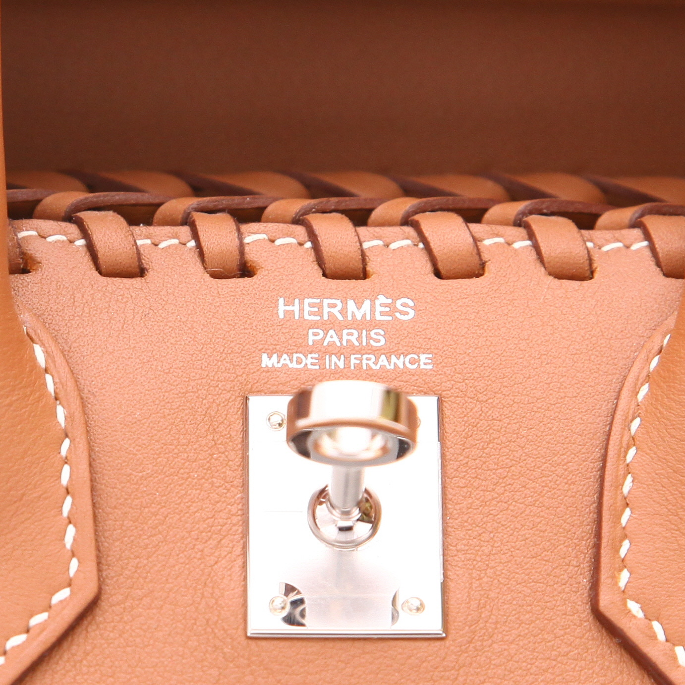 Hermès  Birkin 25 cm Picnic handbag  in gold Swift leather  and wicker - Detail D2