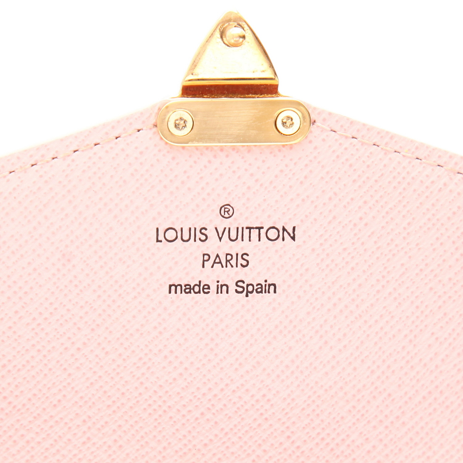 Bolso bandolera Louis Vuitton  Pallas en lona a cuadros revestida azul celeste - Detail D2