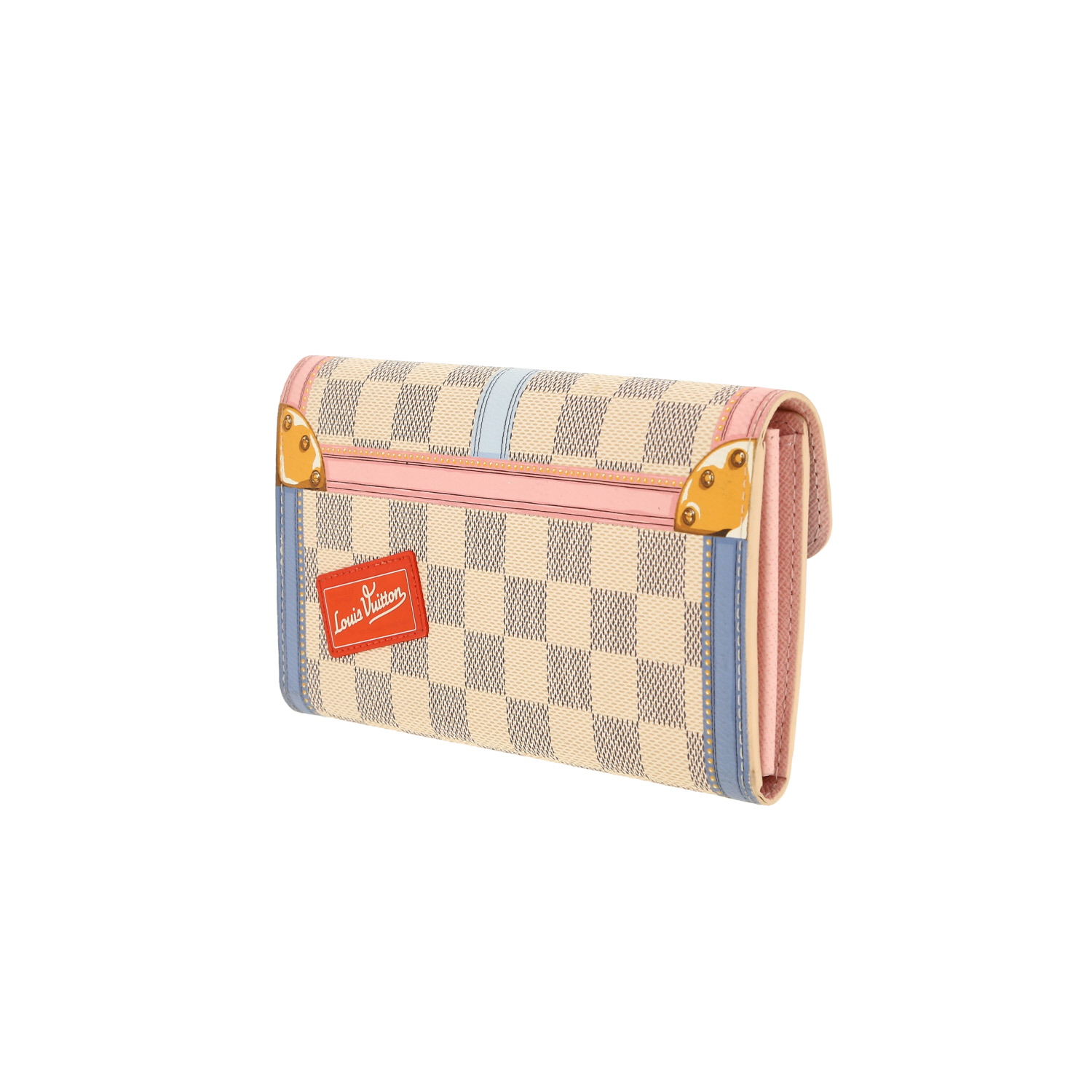 Sac bandoulière Louis Vuitton  Pallas en toile damier enduite azur - Detail D6