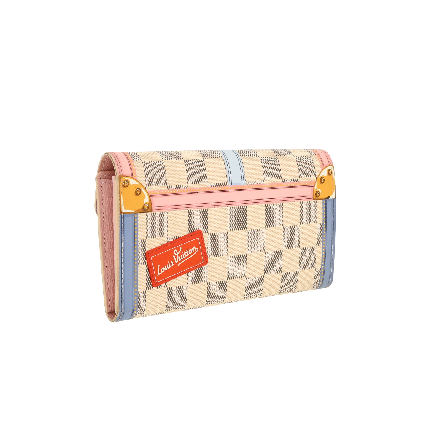 Louis Vuitton  Pallas shoulder bag  in azur damier canvas - Detail D8