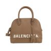 Sac bandoulière Balenciaga  Ville Top Handle en cuir grainé taupe - 360 thumbnail