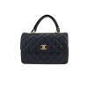 Chanel  Trendy CC handbag  in navy blue quilted leather - 360 thumbnail