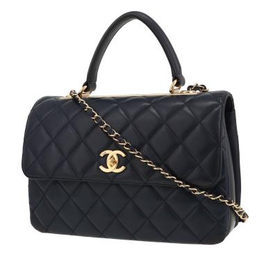 Chanel  Trendy CC handbag  in navy blue quilted leather