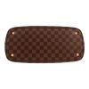 Borsa Louis Vuitton Kensington in tela cerata con motivo a scacchi ebano e pelle marrone - Detail D1 thumbnail